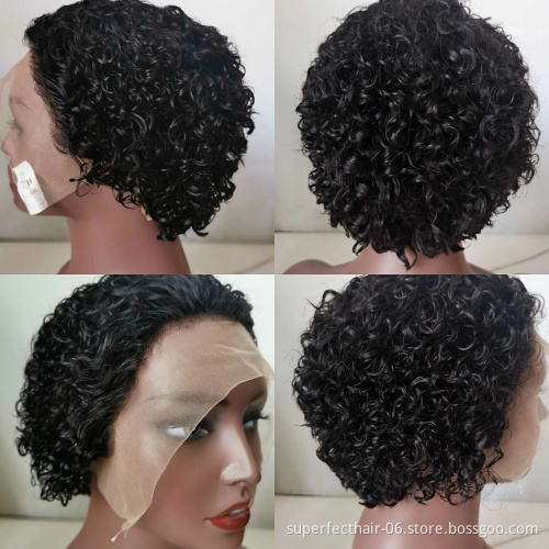 Pixie Cut Human Hair Wig Unprocessed Wholesale Vendors Raw Indian Lace Front Brazilian Virgin Cuticle Aligned Human Hair Wigs
